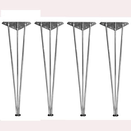 Metall Tischbeine Haarnadel 3 Rod Mitte des Jahrhunderts moderne Möbel