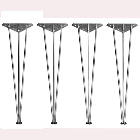 Metall Tischbeine Haarnadel 3 Rod Mitte des Jahrhunderts moderne Möbel