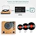 Record Player, Popsky Vintage Turntable 3-Speed Bluetooth Record Player with Speaker, Portable LP Vinyl Player, Vinyl-to-MP3 Recording, 3.5mm AUX & RCA Jackthumb 1