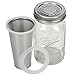 County Line Kitchen Cold Brew Coffee Maker, Mason Jar Pitcher - Heavy Duty Soda Lime Glass w/Stainless Steel Mesh Filter & Flip Cap Lid - Iced Tea & Coffee - 1 Qt (32 Oz), Silver - Lid