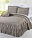Home Soft Things 4 Piece Matte Satin Ruffle Quilted Bedspread Set 24