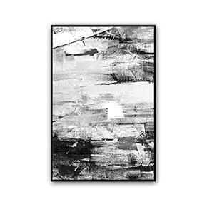 Framed Canvas Wall Art Abstract Color Block Canvas Prints Home Artwork Decoration for Living Room,Bedroom - 16x24 inches