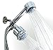 WantBa High Pressure Chrome 5 Setting Massage Spa Shower Head Combo with 6 Ft Shower hose and Handheld shower Dual 3-way-combo (Rainfall Fixed Wall Mount/Handheld Showerhead, diverter, shower hose)