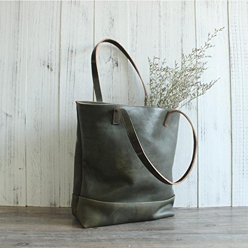 green leather tote handbags