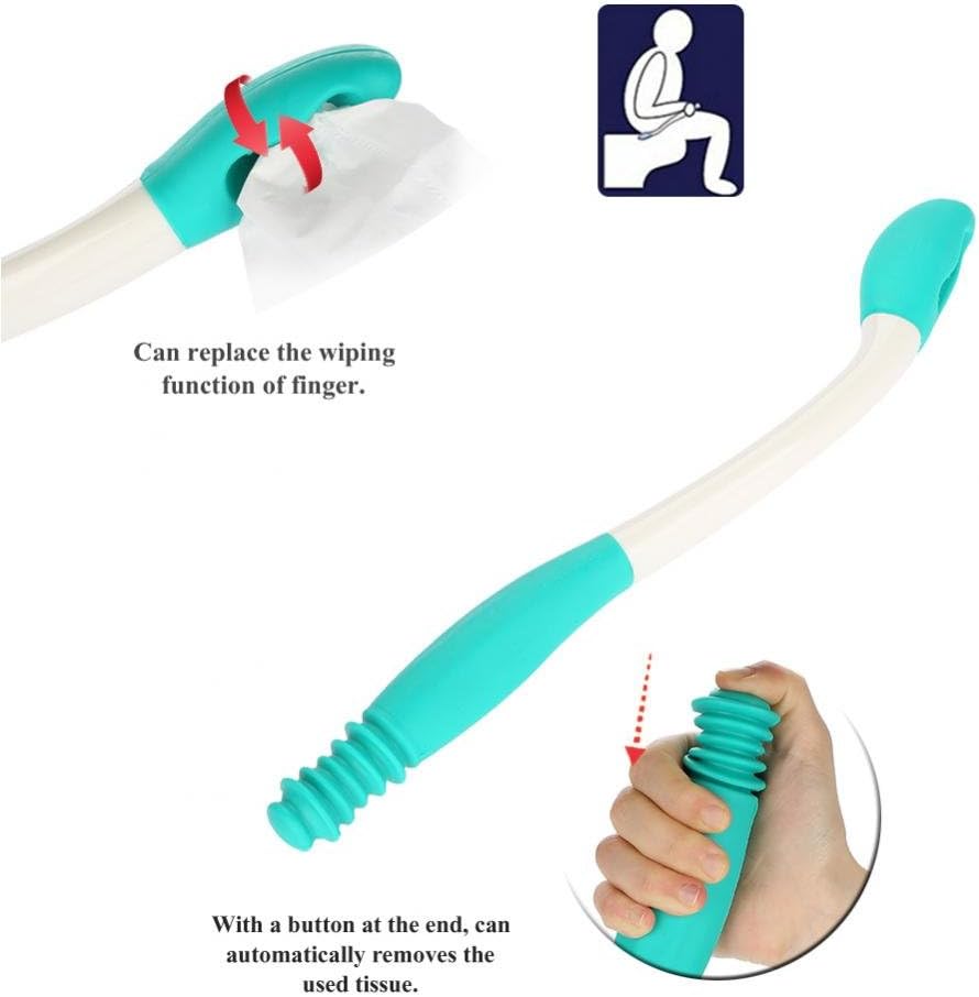 Sonew Self-Assist Toilet Mobility Aid Self Wipe Assist Bottom Wiper Bathroom Buddy Wand Long Handle Reach 15.7": Home & Kitchen
