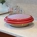 Anchor Hocking 9.5-in Deep Pie Dish With Wide Fluted Edge and Expandable Cover, Red, Set of 1
