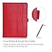 ProCase for iPad 9.7 Inch iPad 6th/5th Generation Case 2018 2017/iPad Air 2/Air 1 Case, Premium Leather Folio Corner Protection Multi-Angle Viewing Stand Cover with Front Pocket Pen Loop -Red