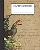 Composition Notebook: Tropical Ephemera Pattern Floral Summer College Ruled Notebook Lined School Journal
