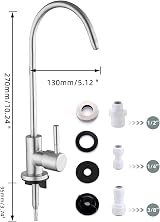 Bifordo Drinking Water Tap SUS304 Lead-Free Brushed Nickel Kitchen Faucet view 7