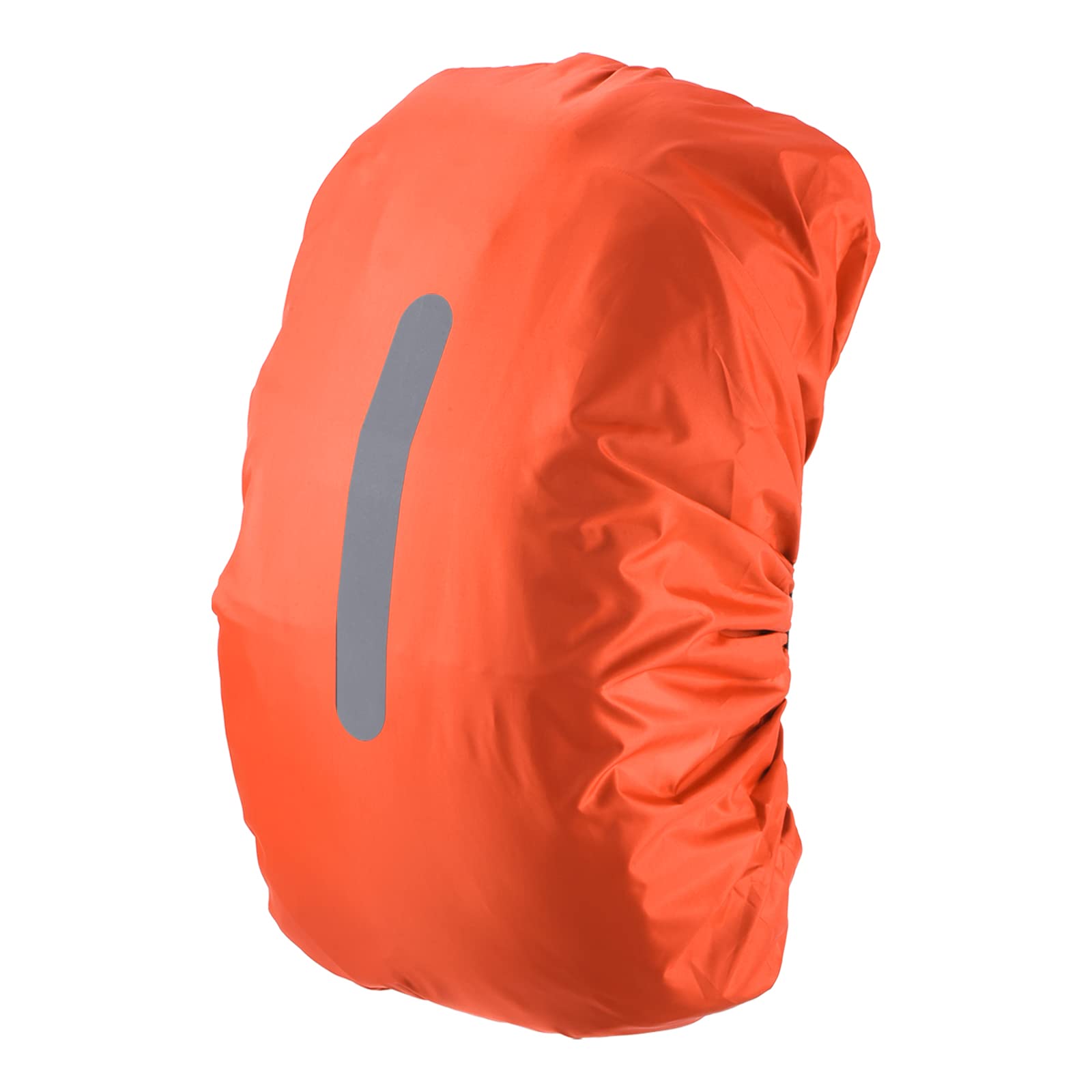 Photo 1 of PATIKIL 55-65L Waterproof Backpack Rain Cover, Non-Slip Backpack Cover with Vertical Reflective Strap Stay Dry for Hiking, Camping, Hunting, L, Orange