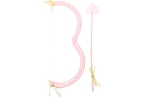 Healeved Cupid Bow and Arrow Set, Pink Foam and Fabric Props, Valentine's Day Party Cosplay Accessories