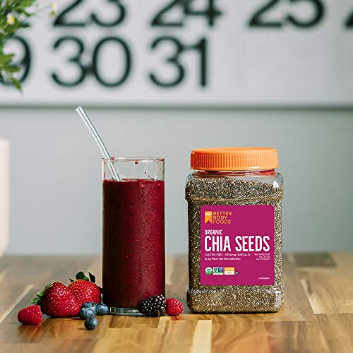 BETTERBODY FOODS ORGANIC CHIA SEEDS, NON-GMO, GREAT TASTE, 2 POUND