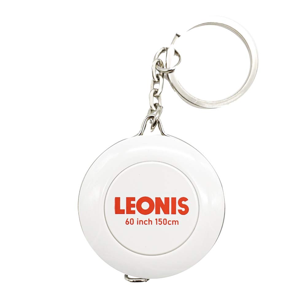 Spring Tape Measure (Keyring design) 60 inch / 150 cm White [ 91041 ]