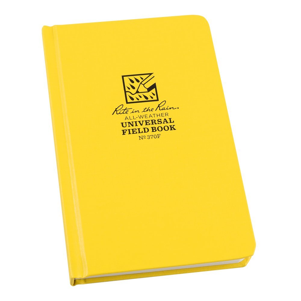 Rite in the Rain Waterproof Fabrikoid Unisex Outdoor Bound Book available in Yellow - Size 43/4 X 71/2 Inches