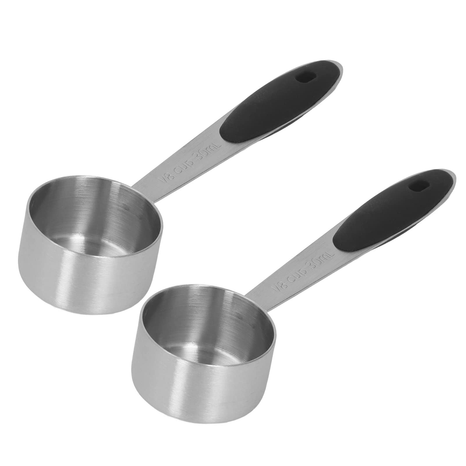 Coffee Scoop, 2Pcs Stainless Steel Coffee Measuring Scoop 1/8 Cup 30ml Measuring Tablespoon Table Spoon for Coffee Bean Milk Powder Tea