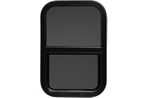 TOUGH GRADE ToughGrade Vertical Sliding Black RV window 16" X 24" X 1 1/2" Includes Mounting Ring and Bottom Screen