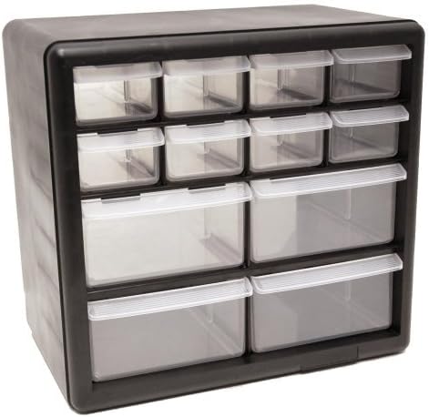 Homak 12-Drawer Elements Organizer, Black, HA01012001