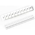 Erayco 20 Pcs Terminal Marker Strip - Terminal Blocks Labels Marking Tags Mark Bar for UK2.5B/UK5N /UDK4/ UKK5 DIN Rail Terminal Label (1-10)