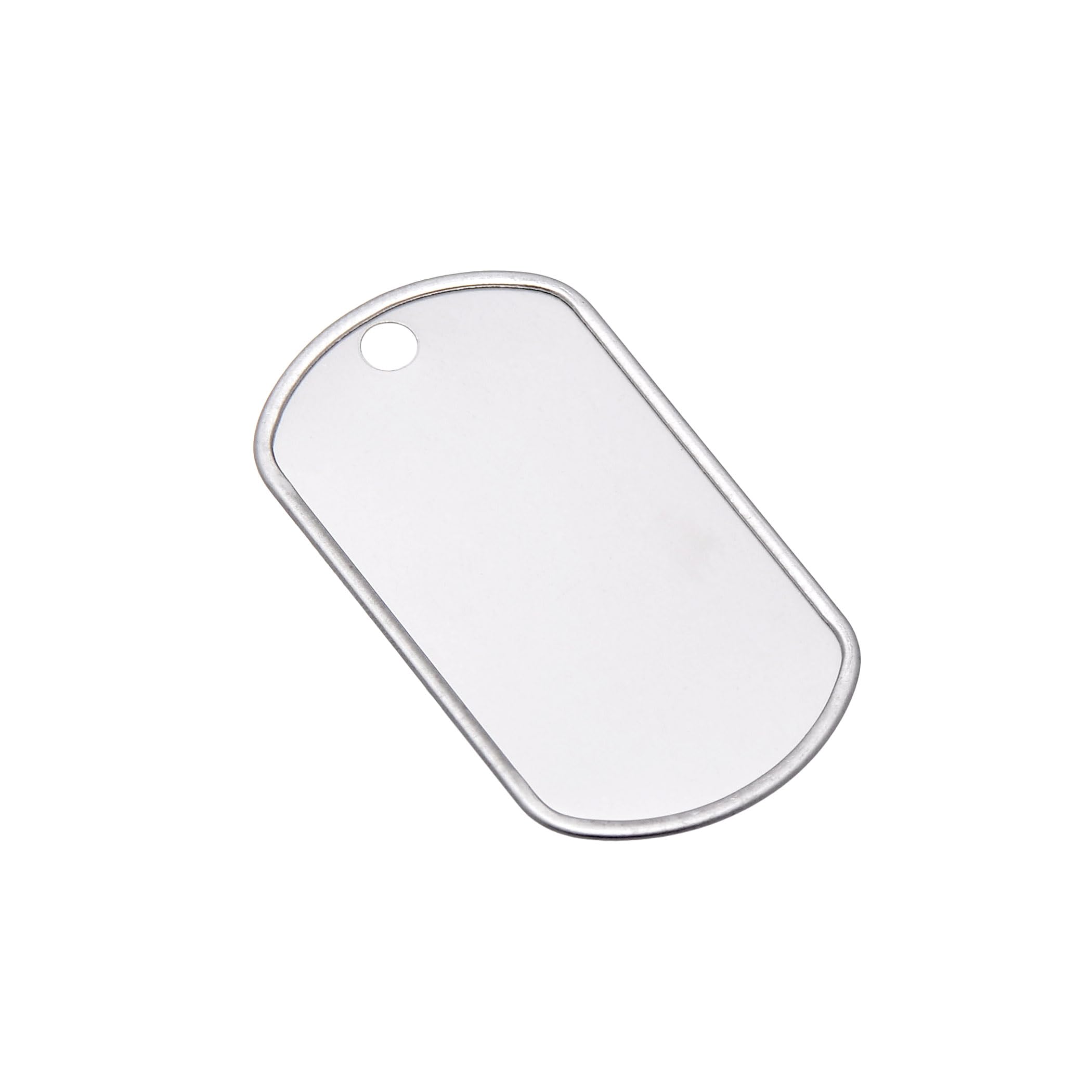 Photo 1 of 10 PCS Blank Stainless Steel Military Dog Tags in Box, Silvery