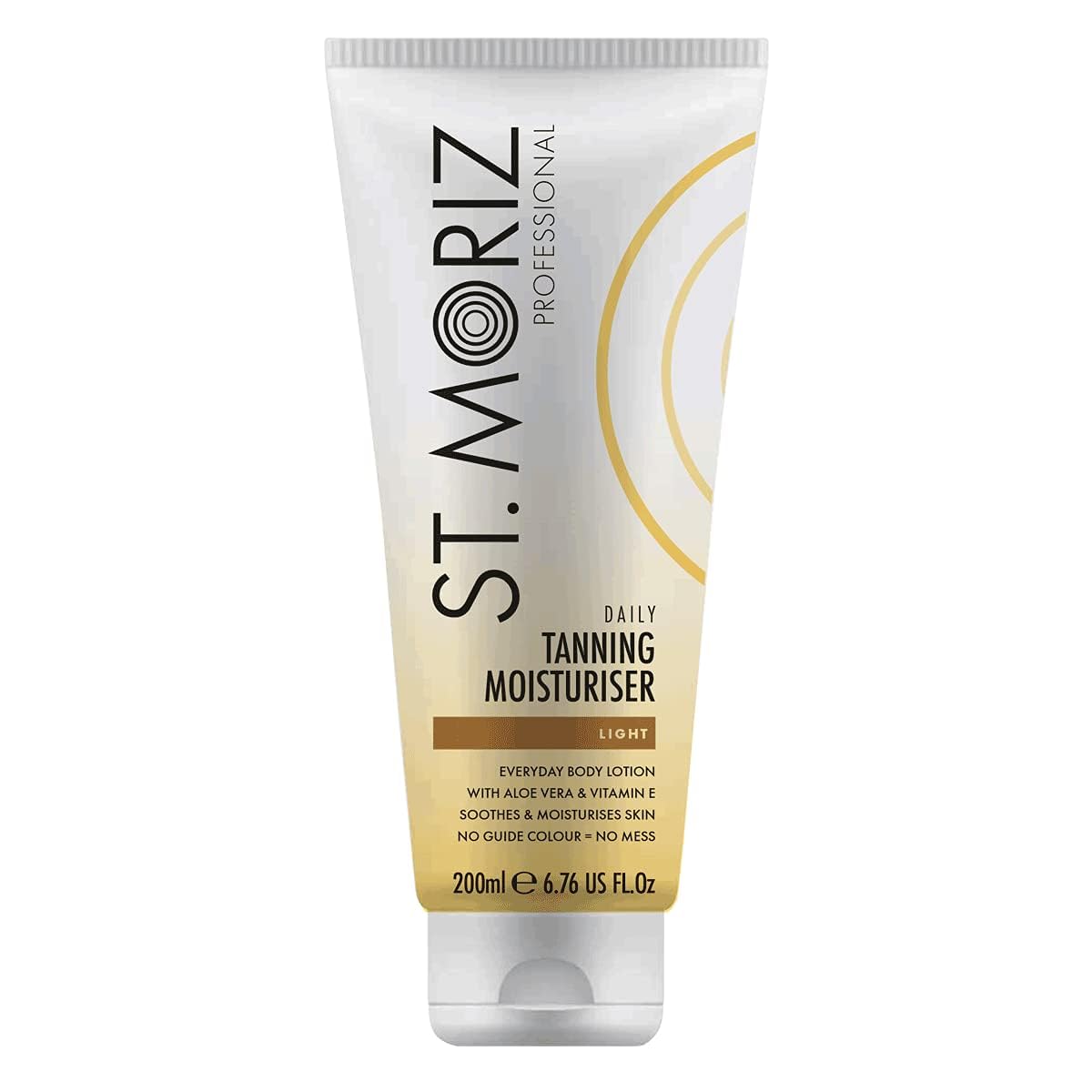 St Moriz Professional Daily Tanning Moisturiser with Aloe Vera, Vitamin E, Gradual Vegan Fake Tan, Light(200ml)