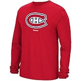 Calgary Flames Reebok Jersey Crest Team Logo Long Sleeve Black T-Shirt Men's