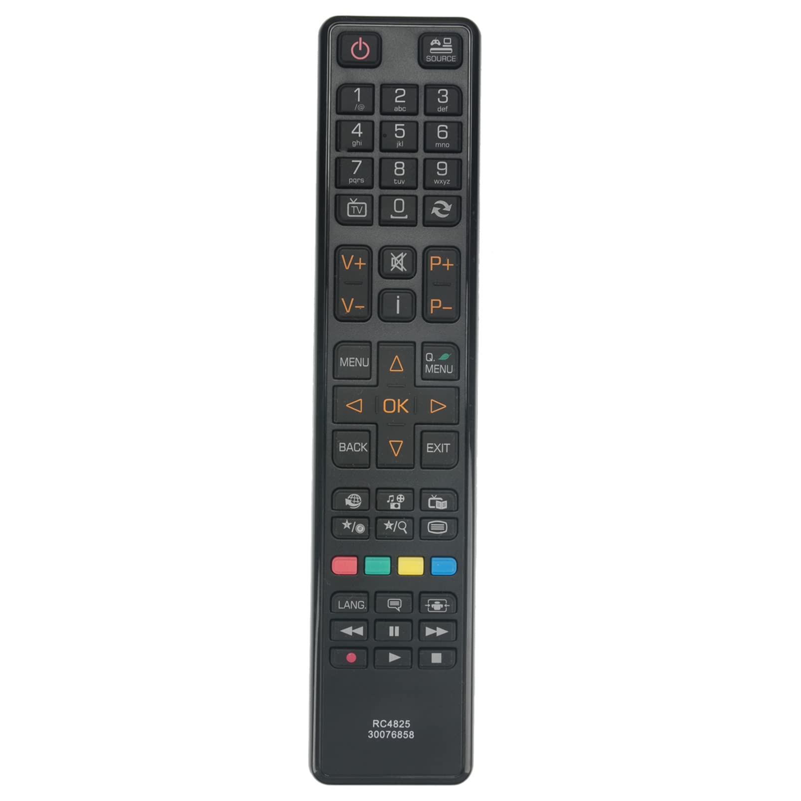 ALLIMITY Remote Control Replce Fit for OK. VESTEL TECHWOOD Continental Edison K48DLV3F (V2), ODL 32150TI-B, ODL32150TI-B, RC4825 30076858, TC49278DLED(V2), TD28LED15, TD39DLED14, TD40DLED15(V2)