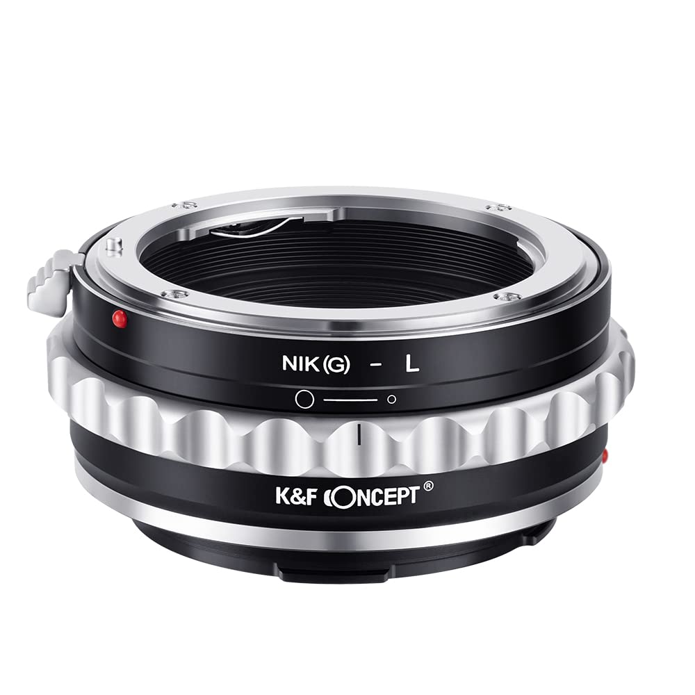 K&F CONCEPT NIK(G) to L Mount Adapter, Manual Focus Adapter Compatible with Nikon F (G-Type) Lens to L Mount Camera Body