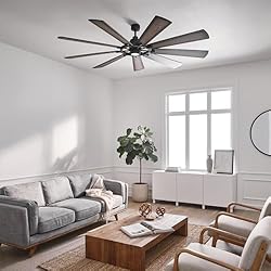 KICHLER 85 inch Gentry LED Ceiling Fan in Anvil
