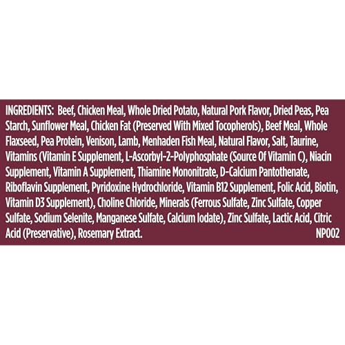 NUTRISH HIGH PROTEIN BEEF, POTATO & PEAS RECIPE WITH VENISON & LAMB DRY DOG FOOD, 4 LB. BAG, PACKAGING MAY VARY (RACHAEL RAY)