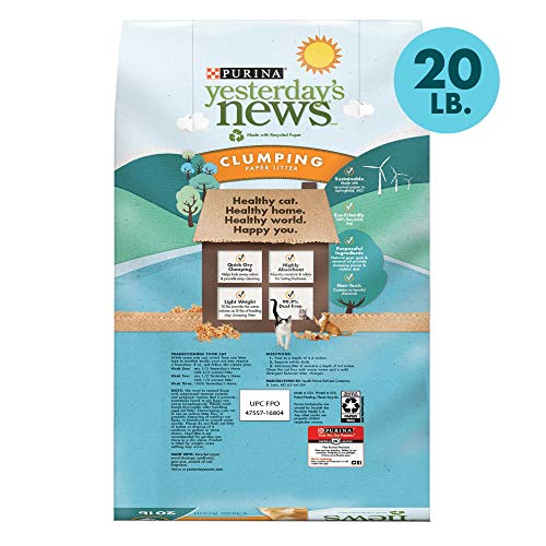 PURINA Yesterday's News Clumping Paper Lightweight Cat Litter, Clean