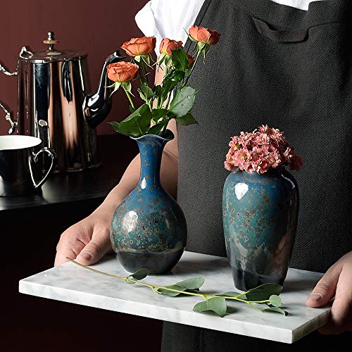 Ceramic Flower Vases Set of 3, Special Design Style of Flambed Glazed