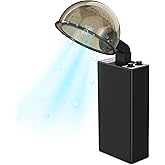 TASALON Professional Bonnet Hair Dryer, 1000W, Black Stainless Steel, Height and Angle Adjustable Stand, 70° Tilt, Extra Large Hood with Timer and Temperature Control for Salon Use