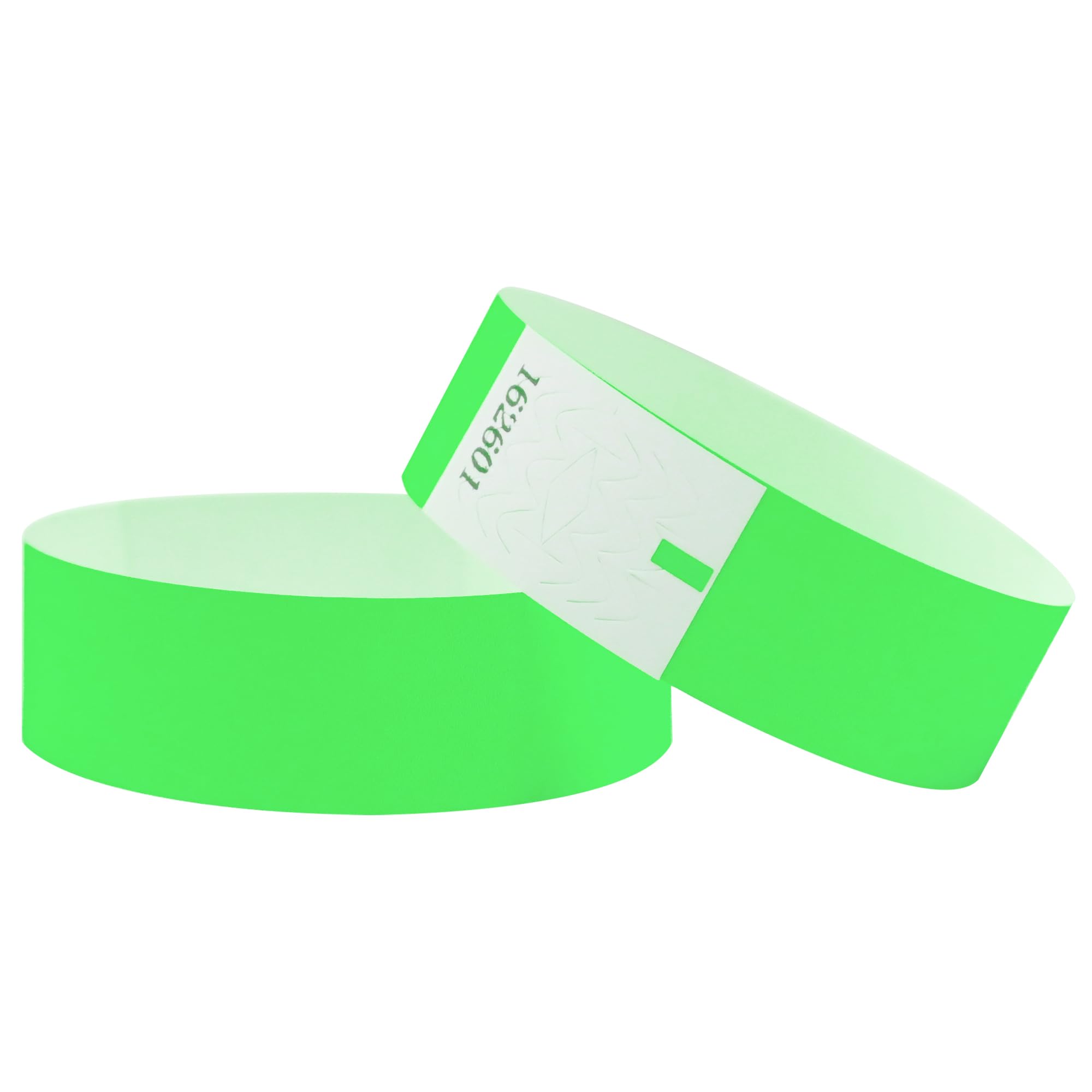 L LIKED 500 Pcs Numbered Wristbands for Events, Waterproof Paper Neon Wristbands Party Bands Entrance Wrist Bands for Events Music Festival Concert Contest (Neon Green)