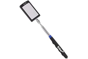 ENBAR Telescoping Lighted Inspection Mirror，Telescoping LED Lighted Inspection Mirror 360 Swivel for Extra Viewing