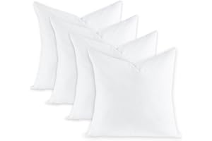 Swandream Feather Throw Pillow Inserts Set of 4, Soft Fluffy Square 24 x 24 Inches Decorative Pillow Insert, Feather and Down Filled Euro Pillows