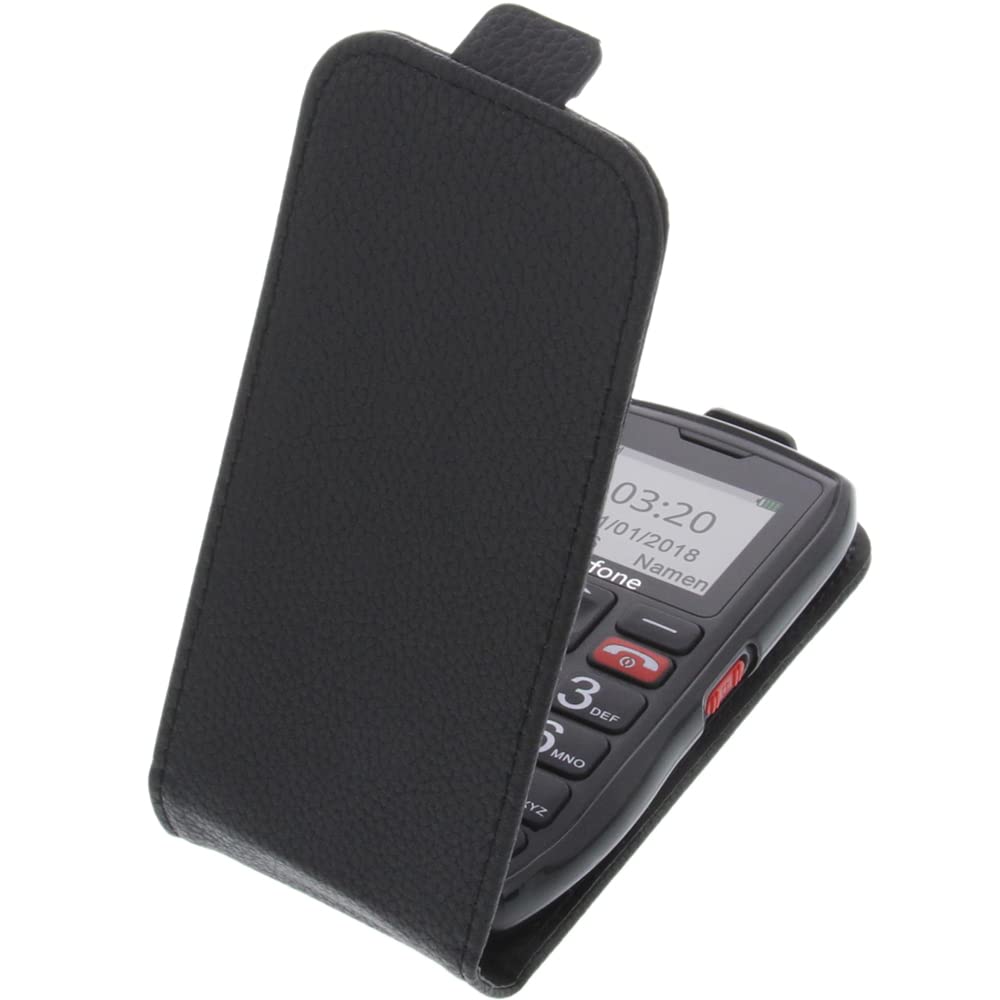 foto-kontor Cover compatible with Artfone C1+ / C1 Plus flip-style mobile phone case black