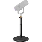InnoGear Mic Stand Desk Microphone Holder for Fifine Blue Yeti HyperX | Desk Mount, 3.3 lbs Weight Capacity, Compatible with Shure SM7B, Stable Iron Base, Pull-and-Press Height Adjustment