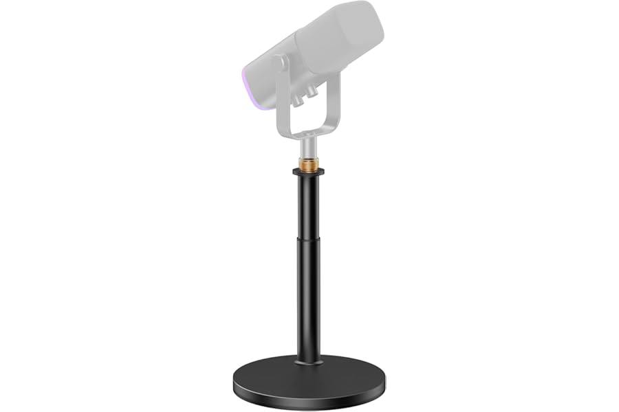 InnoGear Desktop Microphone Stand, Telescopic Table Mic Stand for Desk Adjustable with Mic Clip 5/8" to 3/8" Screw for Blue Y
