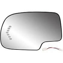 Driver Side Manual Mirror Glass & Backing Plate For GMC Sierra 1500 1999-2007