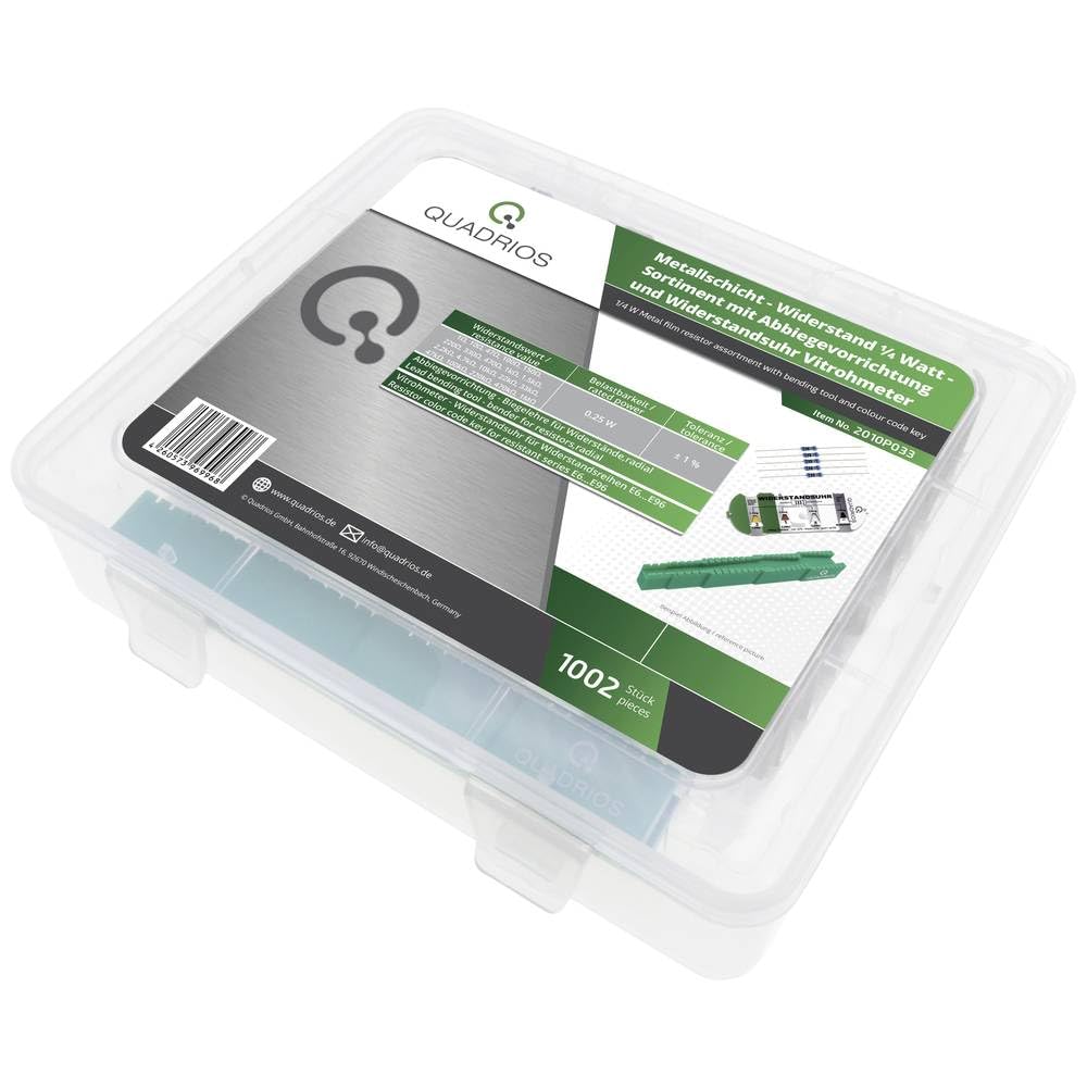 Quadrios 2010P033 2010P033 Metal Film Resistor Assortment Axial Leaded 0207 0.25W 1% 1 Set