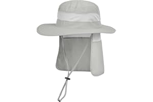 IYEBRAO Mens Sun Hat with Neck Flap Summer Outdoor UV Protection Fishing Hat for Hiking Garden Work UPF50+