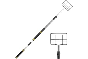 Greeily Edge Protector Extension Handle, 4.3ft to 8.7ft Board Corner Protector Extension Handle V Shaped Edge Guards Adjustable for Flatbed Cargo Trucks Stainless Steel with Sponge Grip