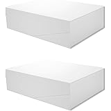PACKQUEEN 2 Extra Large Gift Boxes 17x14.5x5.5 Inches,Sturdy Gift Boxes with Lids,Collapsible Gift Boxes with Magnetic Closur