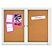 Quartet Enclosed Cork Indoor Bulletin Board, 4 x 3 Feet, Aluminum Frame (2364)