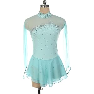 kzytamz Winter Skating Costume Girls Ladies Professional Figure Skating Competition Dresses Turtleneck Ballerina Outfits