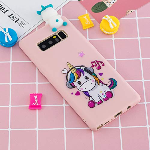 Cute Painted Cartoon Case for Samsung Galaxy Note 8,Soft Silicone