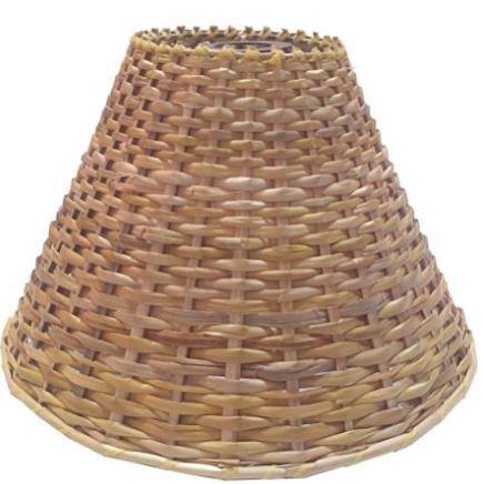 Aadhya Creations Round Cane Hanging Lamp Shade (Size in cms: 26 x 25.4 x 19 cm, Color: Brown)