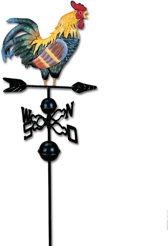 Weathervanes - w5bhj88 Weather Vane with Rooster Ornament, Cast Iron Wind Vane Weather Vane for Roofs Rooster Weathervane Garden Yard Patio Decor