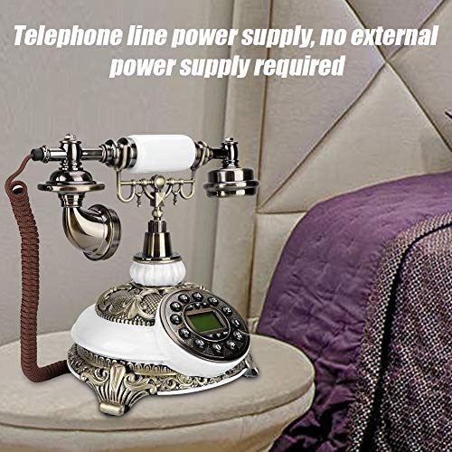 Oumij Vintage Phone Telephone IDS-8646C Upgrade Edition Classical Wood European Vintage Antique Telephone - Thumbnail 3