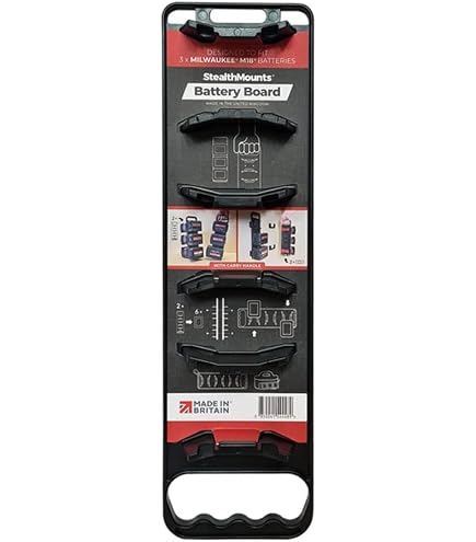 StealthMounts Battery Holder For Packout - Compatible With Milwaukee M18 Batteries & Packout System, Made In UK - View #5